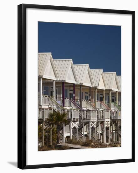 USA, Florida, Florida Panhandle, St. George Island, Beachfront Houses-Walter Bibikow-Framed Photographic Print