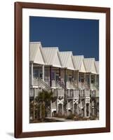 USA, Florida, Florida Panhandle, St. George Island, Beachfront Houses-Walter Bibikow-Framed Photographic Print