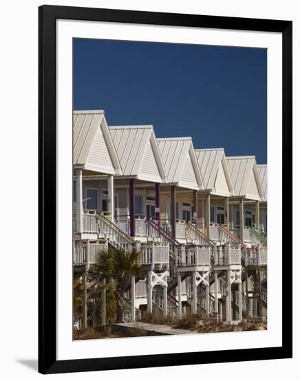 USA, Florida, Florida Panhandle, St. George Island, Beachfront Houses-Walter Bibikow-Framed Photographic Print