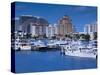 USA, Florida, Fort Lauderdale, Elevated View of Fort Lauderdale Beach from Intercaostal Waterway-Walter Bibikow-Stretched Canvas