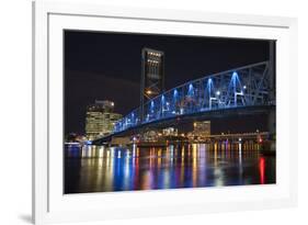 Usa, Florida, Jacksonville, Main Street Bridge across the St. John's River-Joanne Wells-Framed Premium Photographic Print