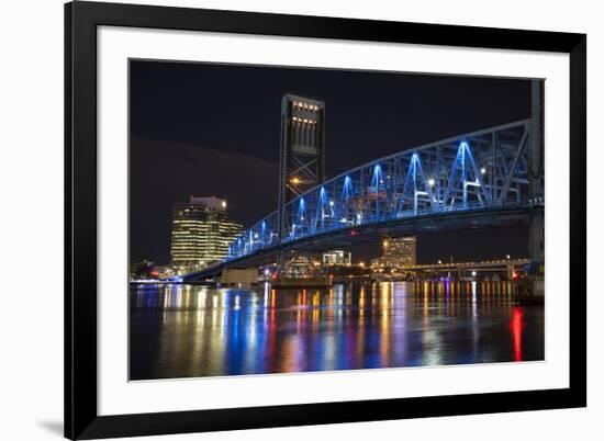 Usa, Florida, Jacksonville, Main Street Bridge across the St. John's River-Joanne Wells-Framed Premium Photographic Print