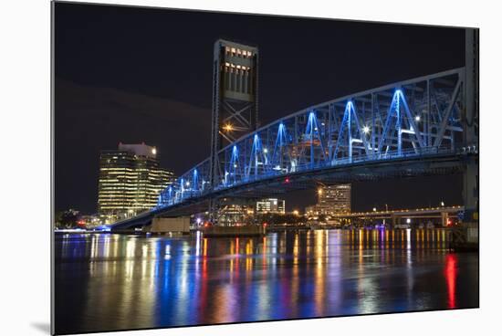 Usa, Florida, Jacksonville, Main Street Bridge across the St. John's River-Joanne Wells-Mounted Premium Photographic Print