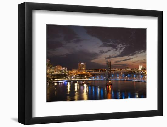 Usa, Florida, Jacksonville, Main Street Bridge across the St. John's River-Joanne Wells-Framed Photographic Print