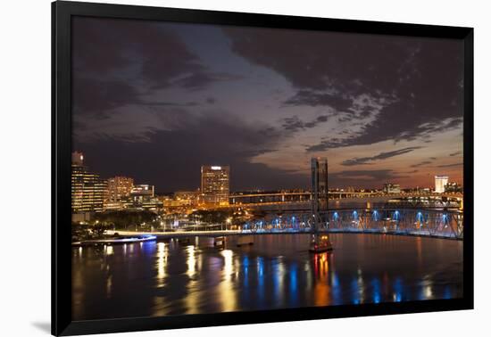 Usa, Florida, Jacksonville, Main Street Bridge across the St. John's River-Joanne Wells-Framed Premium Photographic Print