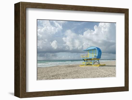 USA, Florida, Miami Beach. Colorful lifeguard station.-Rob Tilley-Framed Photographic Print