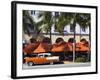 USA, Florida, Miami Beach, South Beach Hotels on Ocean Drive, 1955 Chevrolet Car-Walter Bibikow-Framed Photographic Print