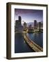 USA, Florida, Miami, Elevated City Skyline from Brickell Key-Walter Bibikow-Framed Photographic Print