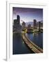USA, Florida, Miami, Elevated City Skyline from Brickell Key-Walter Bibikow-Framed Photographic Print