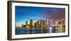 Usa, Florida, Miami Skyline at Dusk-John Kellerman-Framed Photographic Print