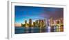 Usa, Florida, Miami Skyline at Dusk-John Kellerman-Framed Photographic Print