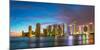 Usa, Florida, Miami Skyline at Dusk-John Kellerman-Mounted Photographic Print