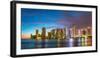 Usa, Florida, Miami Skyline at Dusk-John Kellerman-Framed Premium Photographic Print