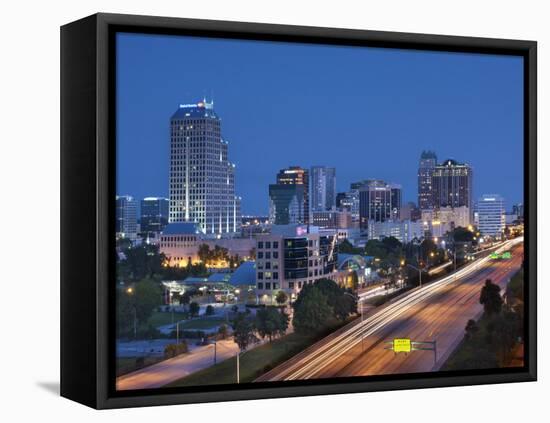 Usa, Florida, Orlando, Downtown Skyline and Interstate 4-John Coletti-Framed Stretched Canvas