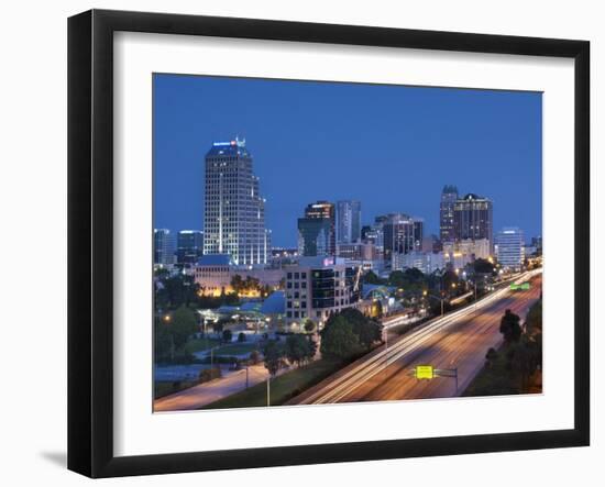 Usa, Florida, Orlando, Downtown Skyline and Interstate 4-John Coletti-Framed Photographic Print