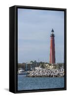 USA, Florida, Ponce Inlet, Ponce de Leon Inlet lighthouse.-Lisa S^ Engelbrecht-Framed Stretched Canvas