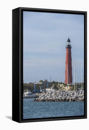 USA, Florida, Ponce Inlet, Ponce de Leon Inlet lighthouse.-Lisa S^ Engelbrecht-Framed Stretched Canvas