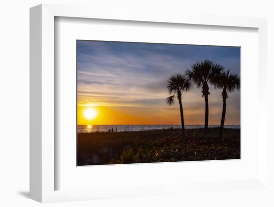 USA, Florida, Sarasota, Crescent Beach, Siesta Key, Sunset-Bernard Friel-Framed Photographic Print