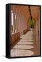 USA, Florida, Sarasota, Museum of Art Columned Corridor.-Bernard Friel-Framed Stretched Canvas