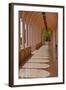 USA, Florida, Sarasota, Museum of Art Columned Corridor.-Bernard Friel-Framed Photographic Print