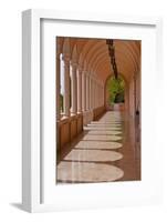 USA, Florida, Sarasota, Museum of Art Columned Corridor.-Bernard Friel-Framed Photographic Print