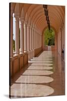 USA, Florida, Sarasota, Museum of Art Columned Corridor.-Bernard Friel-Stretched Canvas