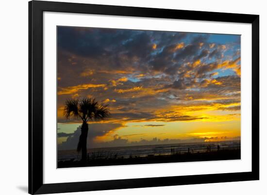 USA, Florida, Sarasota, Siesta Key. Seascape at sunset-Bernard Friel-Framed Photographic Print