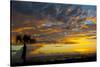 USA, Florida, Sarasota, Siesta Key. Seascape at sunset-Bernard Friel-Stretched Canvas