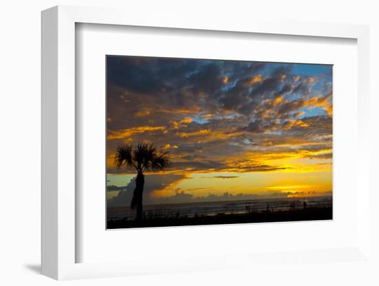 USA, Florida, Sarasota, Siesta Key. Seascape at sunset-Bernard Friel-Framed Photographic Print