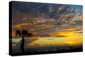 USA, Florida, Sarasota, Siesta Key. Seascape at sunset-Bernard Friel-Stretched Canvas
