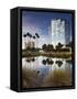 USA, Florida, Sarasota, Skyline and One Sarasota Tower Building-Walter Bibikow-Framed Stretched Canvas