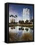 USA, Florida, Sarasota, Skyline and One Sarasota Tower Building-Walter Bibikow-Framed Stretched Canvas