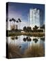 USA, Florida, Sarasota, Skyline and One Sarasota Tower Building-Walter Bibikow-Stretched Canvas