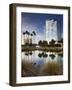 USA, Florida, Sarasota, Skyline and One Sarasota Tower Building-Walter Bibikow-Framed Photographic Print