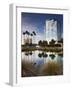 USA, Florida, Sarasota, Skyline and One Sarasota Tower Building-Walter Bibikow-Framed Photographic Print