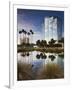 USA, Florida, Sarasota, Skyline and One Sarasota Tower Building-Walter Bibikow-Framed Photographic Print