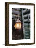 USA, Florida, St. Augustine, Shutter and lantern on old house.-Joanne Wells-Framed Photographic Print