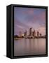 USA, Florida, Tampa, Skyline from Hillsborough Bay-Walter Bibikow-Framed Stretched Canvas