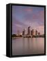 USA, Florida, Tampa, Skyline from Hillsborough Bay-Walter Bibikow-Framed Stretched Canvas