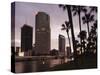 USA, Florida, Tampa, Skyline from Hillsborough River-Walter Bibikow-Stretched Canvas