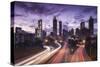 USA, Georgia, Atlanta, City Skyline from Interstate 20-Walter Bibikow-Stretched Canvas