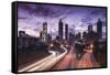 USA, Georgia, Atlanta, City Skyline from Interstate 20-Walter Bibikow-Framed Stretched Canvas