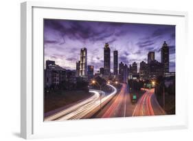 USA, Georgia, Atlanta, City Skyline from Interstate 20-Walter Bibikow-Framed Photographic Print