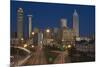 USA, Georgia, Atlanta. Urban scene at night.-Jaynes Gallery-Mounted Photographic Print