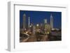 USA, Georgia, Atlanta. Urban scene at night.-Jaynes Gallery-Framed Photographic Print