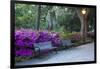 USA, Georgia, Savannah. Azaleas in the spring at Forsyth Park.-Joanne Wells-Framed Photographic Print