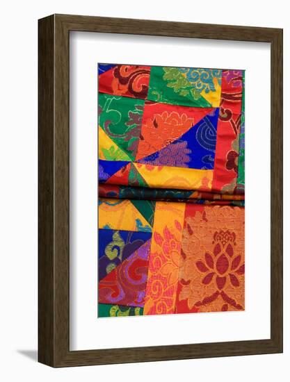 USA; Georgia; Savannah; Fabric from Nepal on display-Joanne Wells-Framed Photographic Print