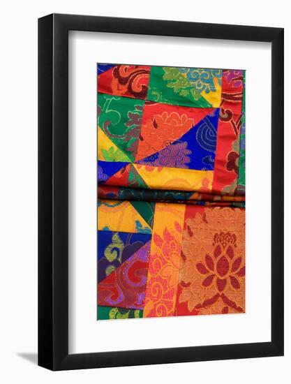 USA; Georgia; Savannah; Fabric from Nepal on display-Joanne Wells-Framed Photographic Print