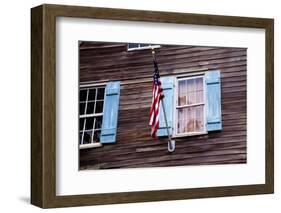 USA, Georgia, Savannah, Flag on an old building.-Joanne Wells-Framed Photographic Print