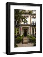 USA, Georgia, Savannah, Grand house in the Historic District.-Joanne Wells-Framed Photographic Print